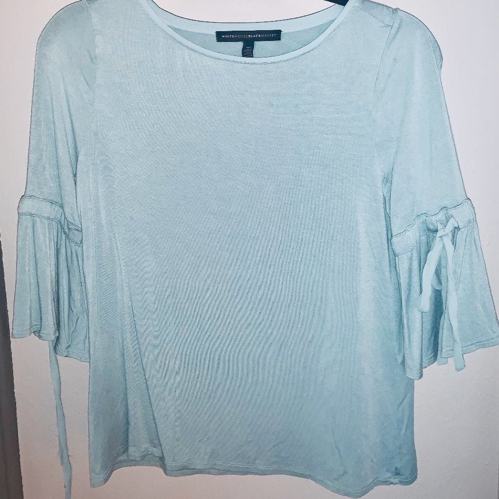 White House Black Market Blue Cute Top